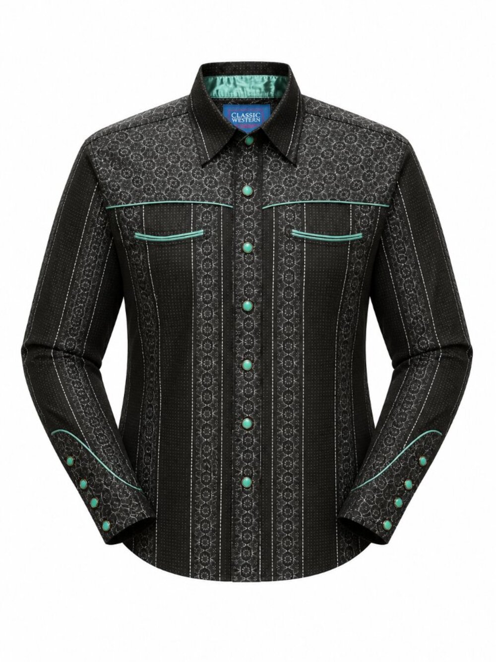 Western Shirt with snap buttons Size Small